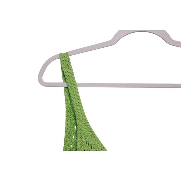 Abercrombie Fitch Tank Medium Open Knit Crochet Green Cotton Beach Preppy Boho - Picture 4 of 11